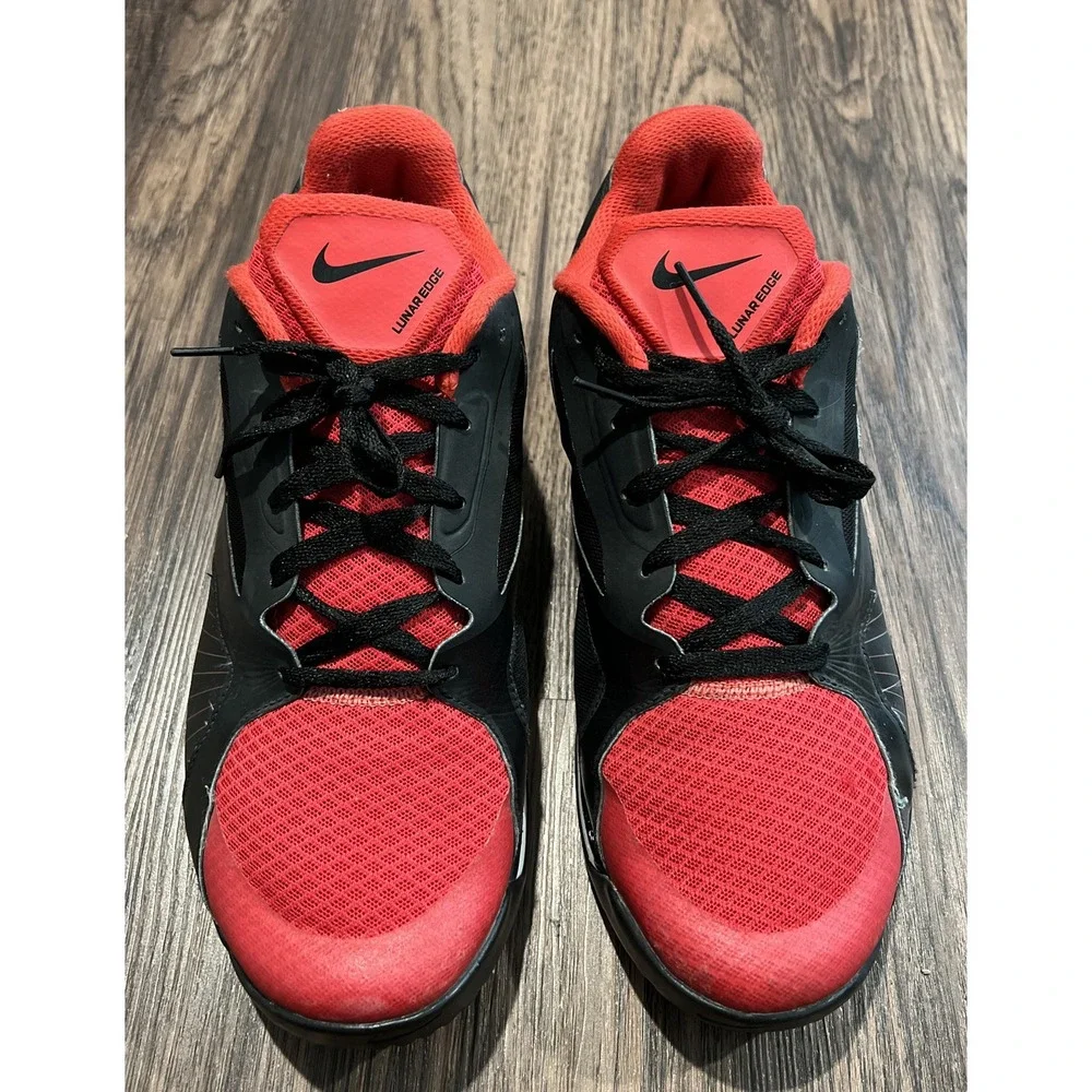 Nike Mens Lunar Edge 553682-600 Black/red Running Shoes Sneakers Size 10